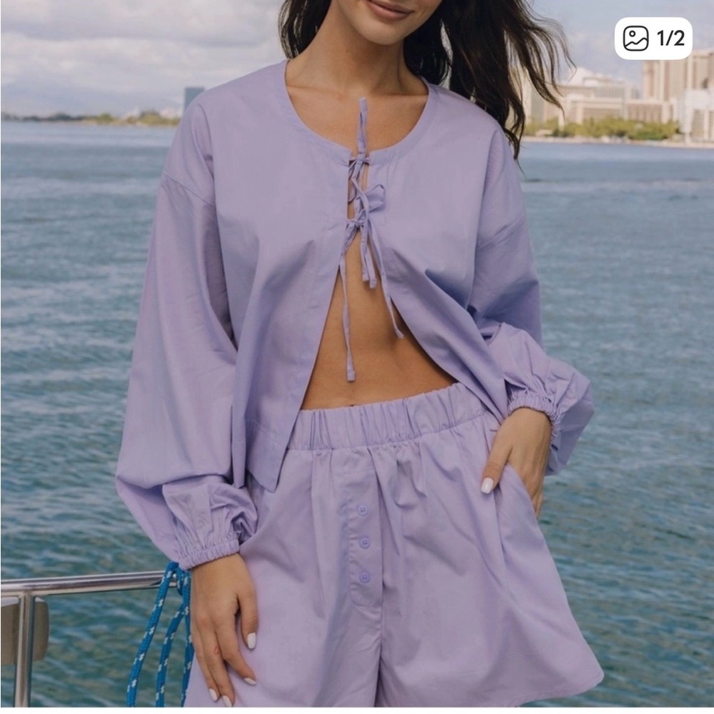 Daily Drills Poplin Tie Top